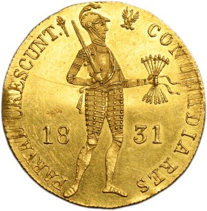 Powstanie Listopadowe, Dukat Warszawa 1831 - kropka przed pochodnią