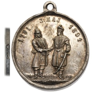 Medal 100th anniversary of the Constitution of May 3, 1891 - VERY RARE, SILVER