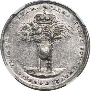 John III Sobieski, Medal visit of the royal couple in Danzig 1677 - NGC MS60 - EXTREMELY RARE, ex. Potocki
