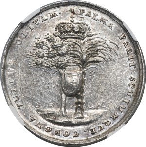 John III Sobieski, Medal visit of the royal couple in Danzig 1677 - NGC MS60 - EXTREMELY RARE, ex. Potocki