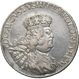 Augustus III of Poland, Thaler Leipzig 1755 EDC