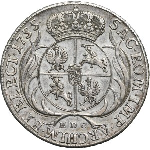 Augustus III of Poland, Thaler Leipzig 1755 EDC