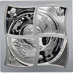 Set, 10 gold 2012 UEFA European Football Championship (4 pieces).
