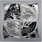 Set, 10 gold 2012 UEFA European Football Championship (4 pieces).