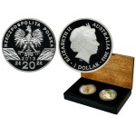 Set, Poland and Australia, 20 zlotych and 1 dollar Kangaroo 2013 (2 pcs.)