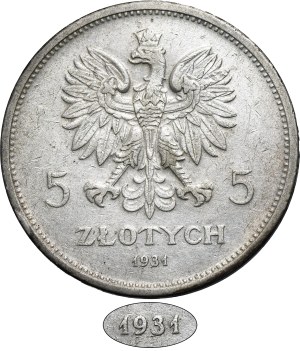 Nike, 5 złotych Warszawa 1931 - RZADKIE