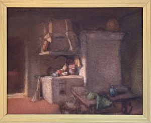 Jerzy GNATOWSKI (1928 Łomża - 2012 Kazimierz Dolny), Izba z piecem