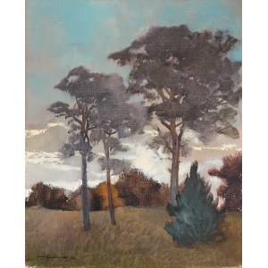 Jerzy GNATOWSKI (1928 Łomża - 2012 Kazimierz Dolny), Paesaggio con pini