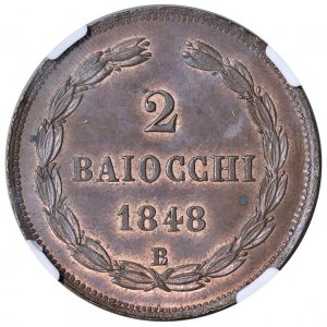 Bologna - Pio IX (1846-1870) 2 Baiocchi 1848 an...