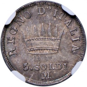 Milan - Napoleon I (1805-1814) 5 Soldi 1812 -...