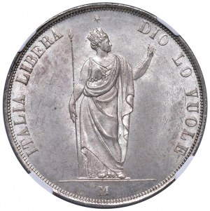 Milan - Provisional Government (1848) 5 Lire 1848...