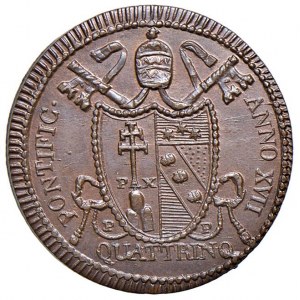 Roma - Pio VII (1800-1823) Quattrino 1816 an. X...
