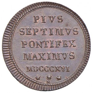 Roma - Pio VII (1800-1823) Quattrino 1816 an. X...