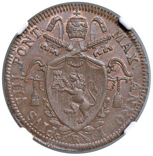 Rzym - Pius VIII (1829-1830) Mezzo Baiocco 1829 ...