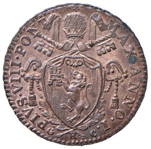 Rzym - Pius VIII (1829-1830) Quattrino 1829 - D/...
