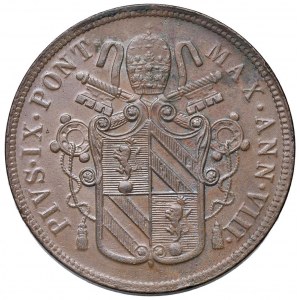 Rome - Pie IX (1846-1870) 5 Baiocchi 1854 an. V...