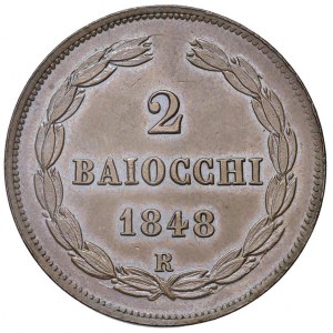 Rome - Pie IX (1846-1870) 2 Baiocchi 1848 an. I...