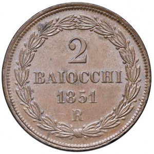 Roma - Pio IX (1846-1870) 2 Baiocchi 1851 an. V...