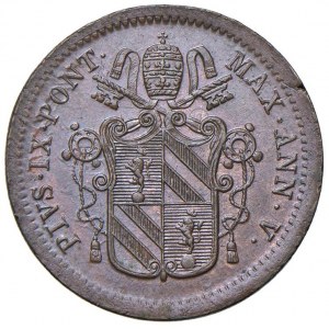 Rome - Pius IX (1846-1870) Mezzo Baiocco 1850 an...