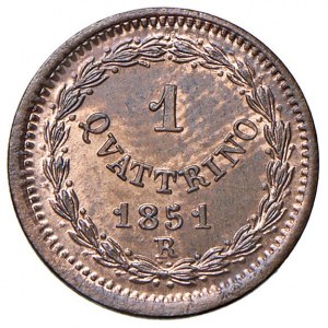 Roma - Pio IX (1846-1878) Quattrino 1851 an. VI...