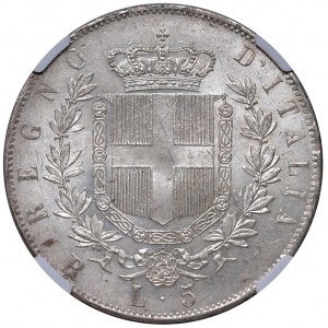 Savoia - Vittorio Emanuele II (1861-1878) 5 Lir...