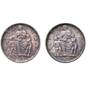 Savoia - Vittorio Emanuele III (1900-1946) 5 Li...