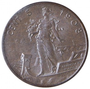 Savoy - Victor Emmanuel III (1900-1946) 5 Ce...