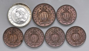 San Marino - Staré mince (1864-1938) 5 ...