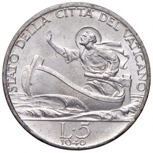 Vatican - Pius XII (1939-1958) 5 Lira 1940 - Gi...