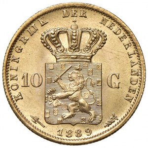 Netherlands - Wilhelm III (1849-1890) 10 Gulden 1889...
