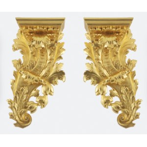 A pair of neoclassical consoles
