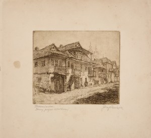 Józef Pieniążek (1888-1953), Krzemieniec. Domy przy ul. Kładkowej, 1926