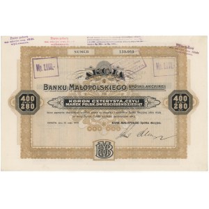 Bank Małopolski, 400 kr 05.1920