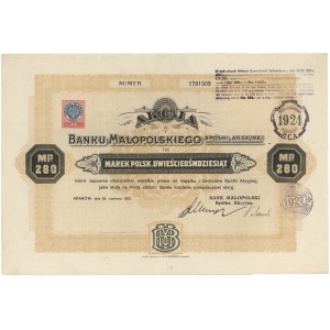 Bank Małopolski, 280 mkp 1923