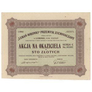 LUBAŃ-WRONKI Bramborářský průmysl v Luboni, Em.5, PLN 100