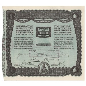 KAROL MACHLEJD Industrial Plant, 1,000 mkp 1921