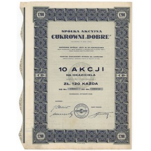 Cukrownia DOBRE, 10x 120 zł 1938