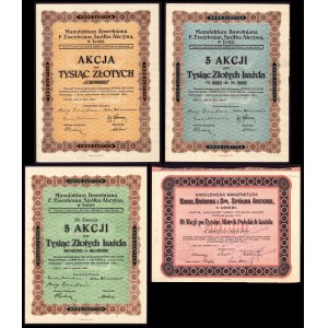 Manufaktury F. EISENBRAUN i KAROL KRONING w Łodzi - zestaw (4szt)