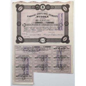 Tow. Fabryk Portland-Cementu WYSOKA, 2 listopada 1923, 40x 1.000 mkp