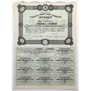 Tow. Fabryk Portland-Cementu WYSOKA, 2 listopada 1923, 20x 1.000 mkp