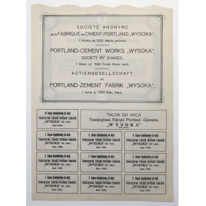 Tow. of Portland-Cement Factories WYSOKA, Nov. 2, 1923, 1,000 mkp