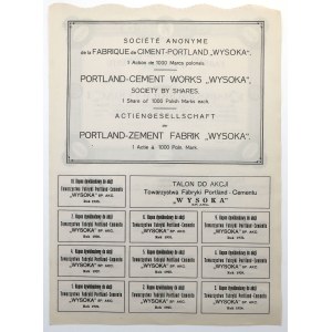 Tow. Fabryk Portland-Cementu WYSOKA, 2 listopada 1923, 1.000 mkp