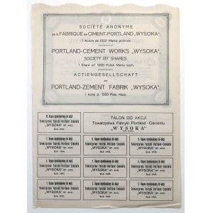 Tow. of Portland-Cement Factories WYSOKA, Nov. 2, 1923, 1,000 mkp