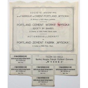 Tow. of Portland-Cement Factories WYSOKA, December 1, 1920, 5x 1,000 mkp