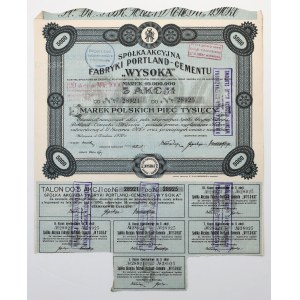 Tow. Fabryk Portland-Cementu WYSOKA, 1 grudnia 1920, 5x 1.000 mkp