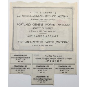 Tow. of Portland-Cement Factories WYSOKA, December 1, 1920, 5x 1,000 mkp