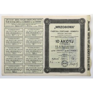 WRZOSOWA Fabryka Portland - Cementu, 10x 100 zł 1932