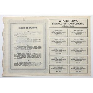 WRZOSOWA Fabryka Portland - Cementu, 10x 100 zł 1932