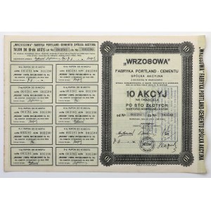 SPRING Portland Cement Factory, 10x 100 zloty 1932