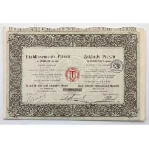 PIESCH plant in Tomaszow, 250 francs